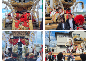 網干の秋祭り　社長家族